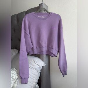 SET Cropped Crewneck- purple